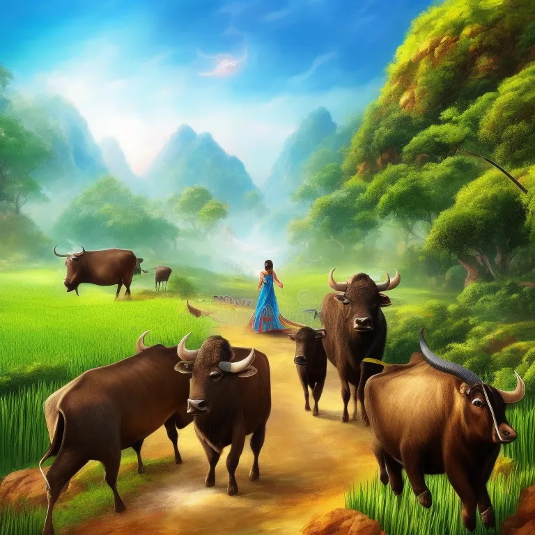 Illustration: Meeting the Water Buffalo in Asia