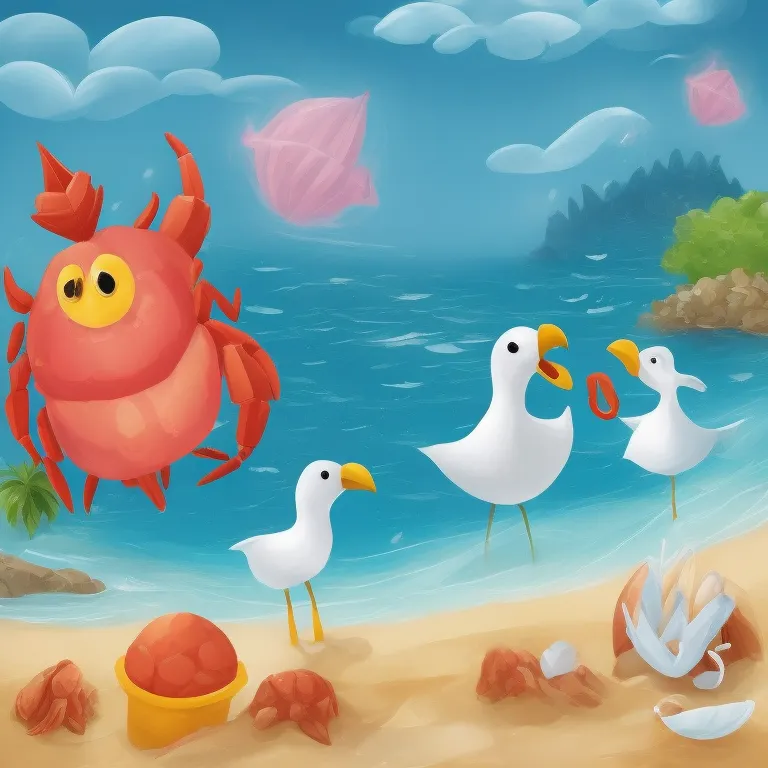 Illustration: Crabby and Seagull Team Up Again