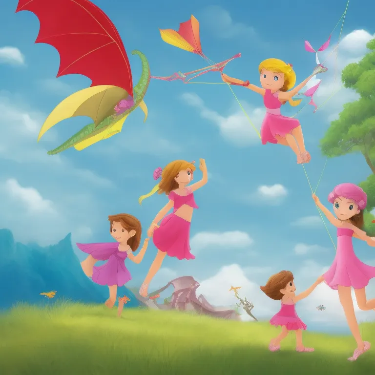 Illustration: Flying Kites at the Beach