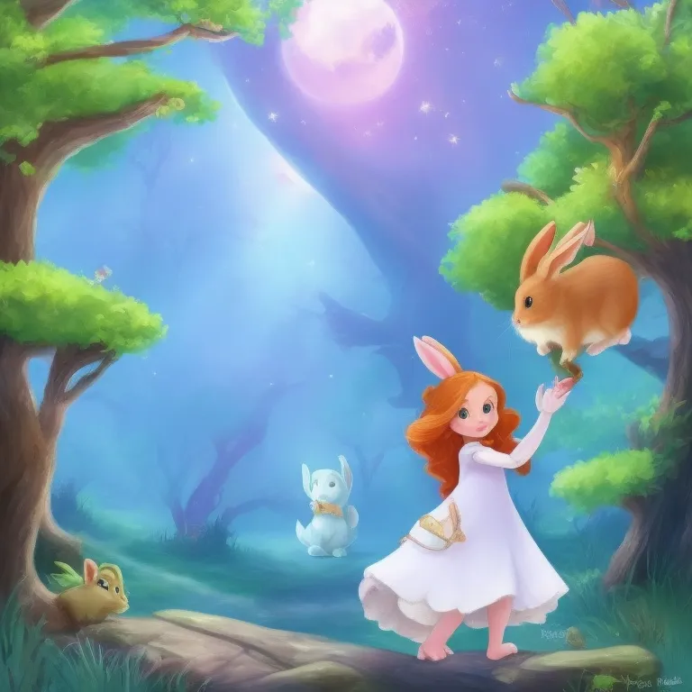 Illustration: Lost in the Forest: A Rabbit's Adventure