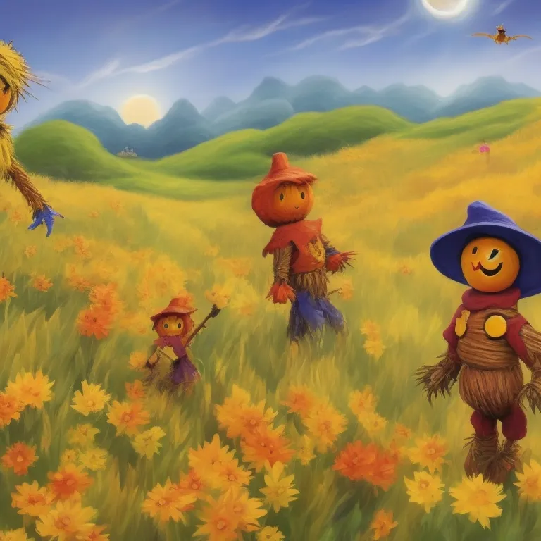 Illustration: The Little Scarecrow Overcomes Obstacles