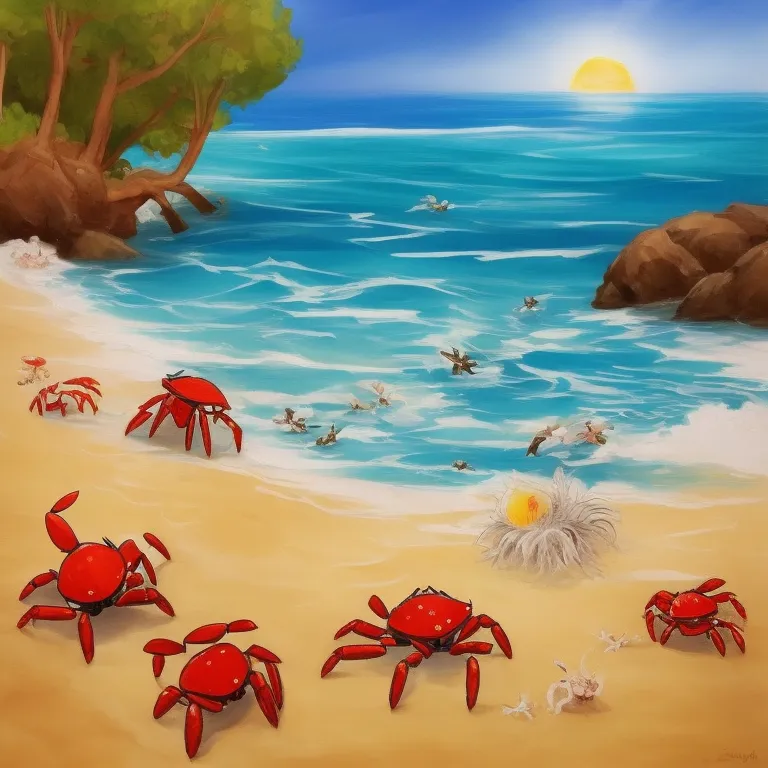 Illustration: The Crabs' Beach Day