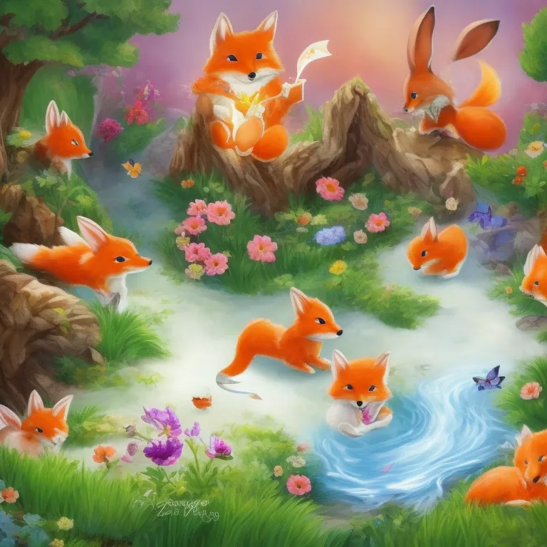 Illustration: The Little Fox&#x27;s Return to the Enchanted Garden