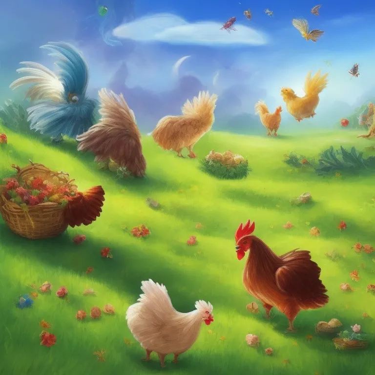 Illustration: Chickens in Action