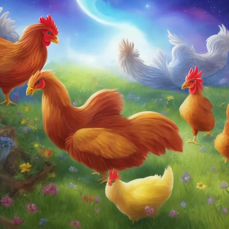 Illustration: Determined Chickens Begin Their Journey