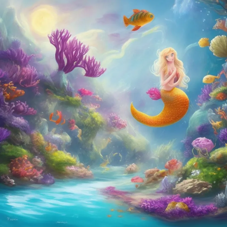 Illustration: The Peaceful Underwater World of Mermaids