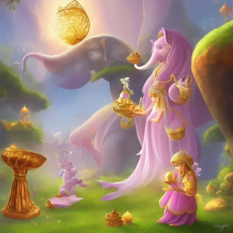 Illustration: Princess Elephant's Golden Acorn