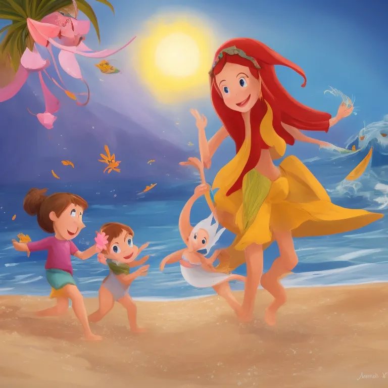 Illustration: Beach Fun with Grandparents