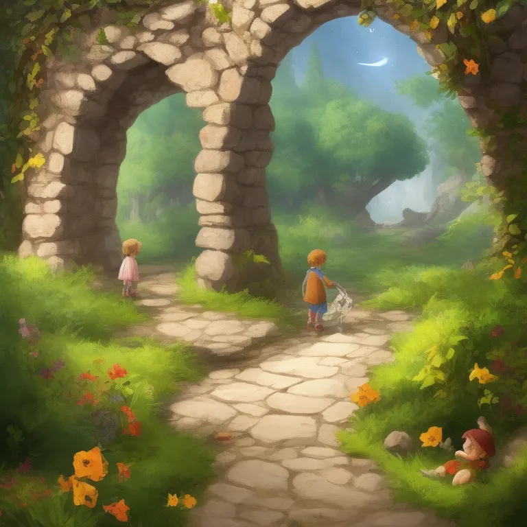 Illustration: A Mysterious Archway in the Forest